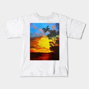 Sunset in the Tropics Kids T-Shirt